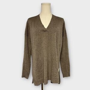 Vince 100% Cashmere V-Neck Side Slit Knit Sweater Size XS